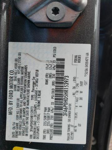 Photo 10 from auction – 2017 FORD FUSION SE with VIN 3FA6P0HD5HR153973