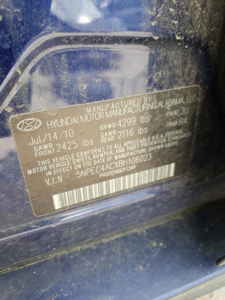 Photo 10 from auction – 2011 HYUNDAI SONATA SE with VIN 5NPEC4ACXBH106023