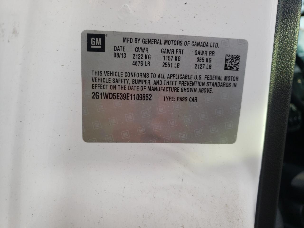 Photo 10 from auction – 2014 CHEVROLET IMPALA LIM with VIN 2G1WD5E39E1109852