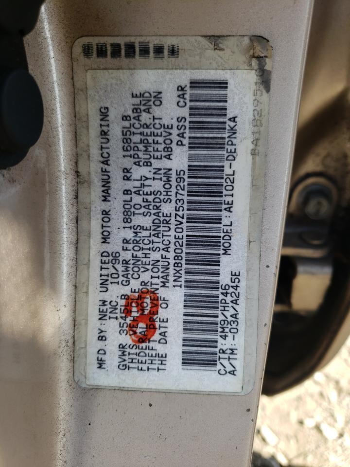 Photo 10 from auction – 1997 TOYOTA COROLLA DX with VIN 1NXBB02E0VZ537295