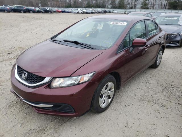 Photo 2 from auction – 2014 HONDA CIVIC LX with VIN 19XFB2F55EE255163