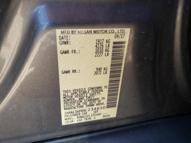 NISSAN ALTIMA 2.5 2017 with VIN 1N4AL3AP0HC234650 - Photo from auction