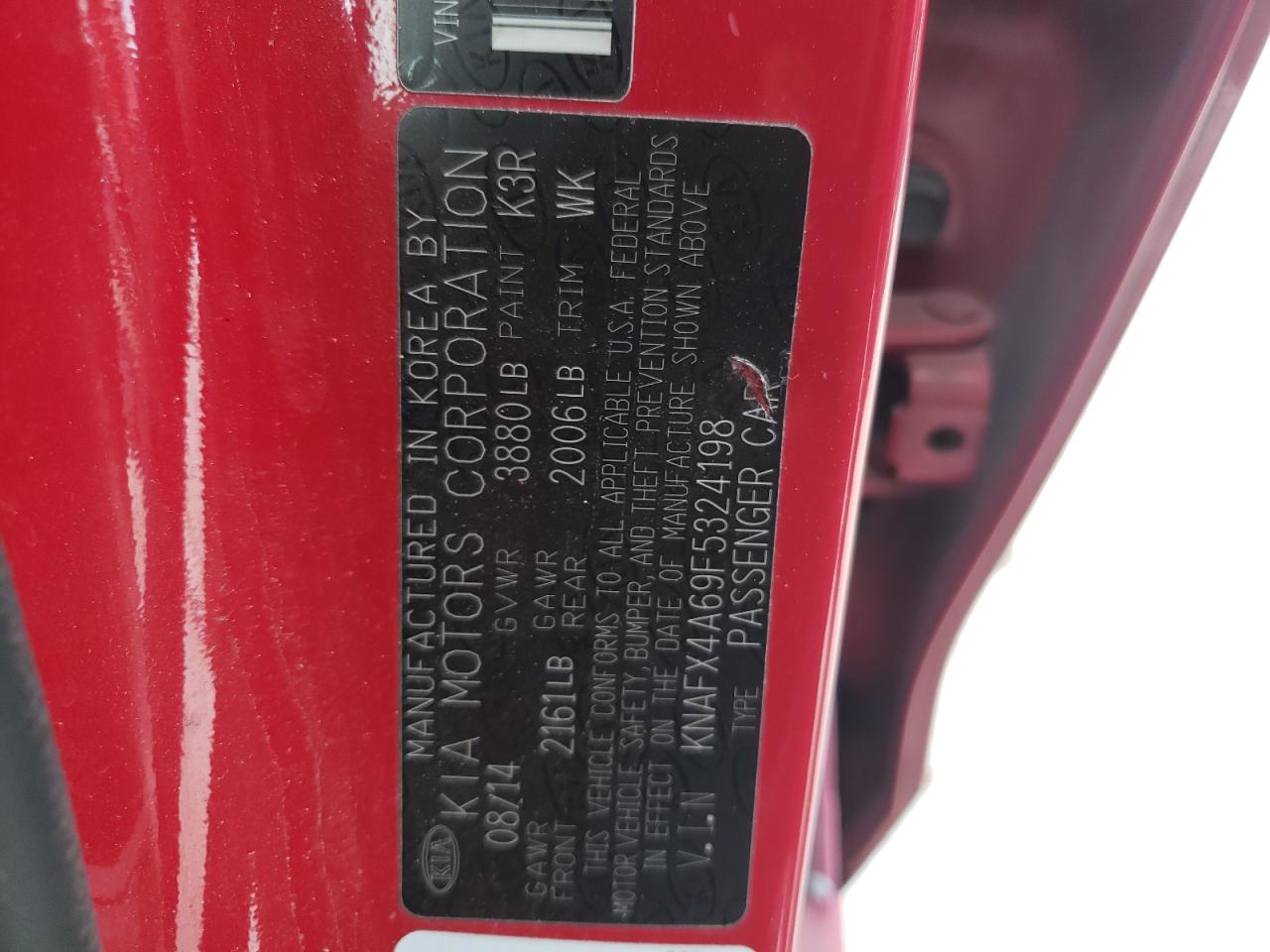 Photo 10 from auction – 2015 KIA FORTE LX with VIN KNAFX4A69F5324198