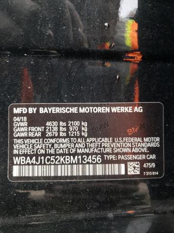 Photo 10 from auction – 2019 BMW 430I GRAN with VIN WBA4J1C52KBM13456