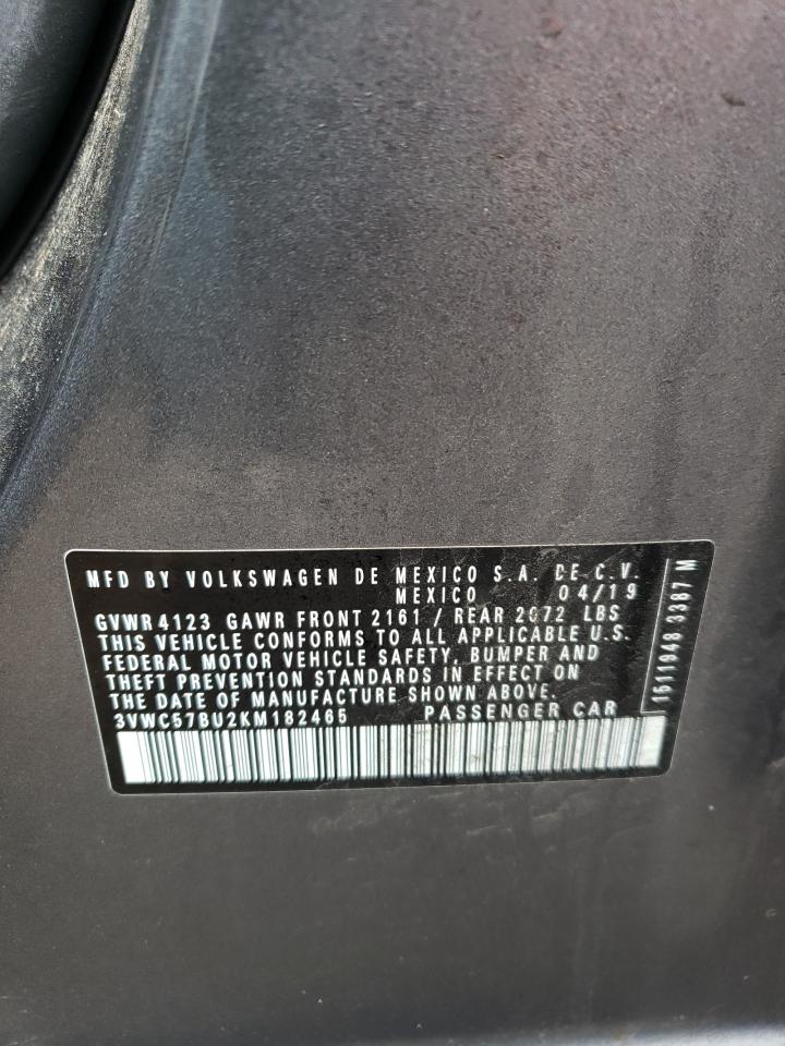 Photo 10 from auction – 2019 VOLKSWAGEN JETTA S with VIN 3VWC57BU2KM182465