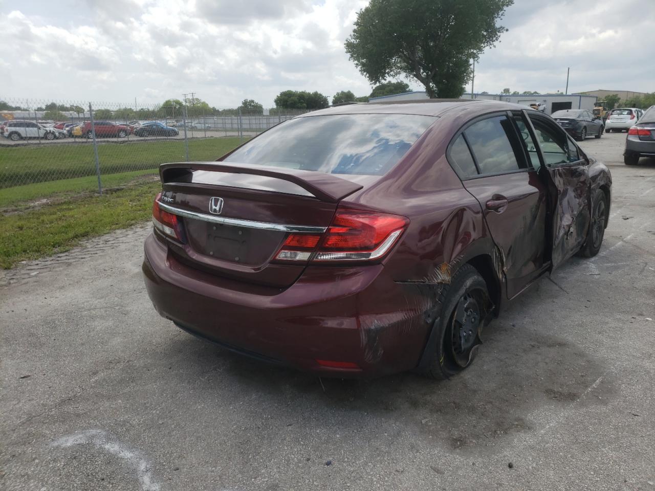 Photo 4 from auction – 2014 HONDA CIVIC LX with VIN 19XFB2F50EE009654