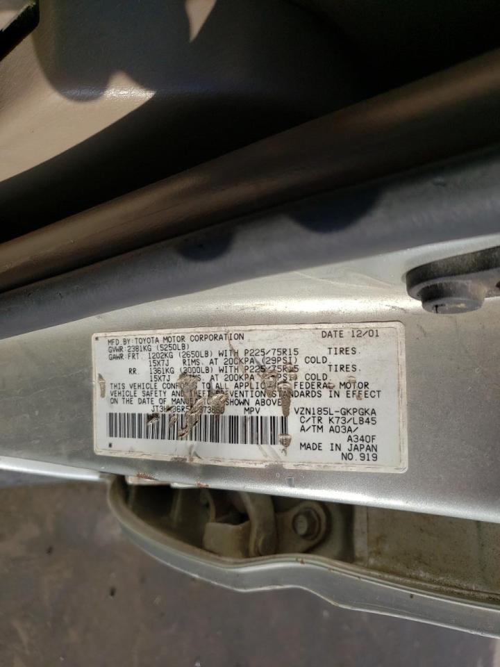Photo 10 from auction – 2002 TOYOTA 4RUNNER SR with VIN JT3HN86R520373860