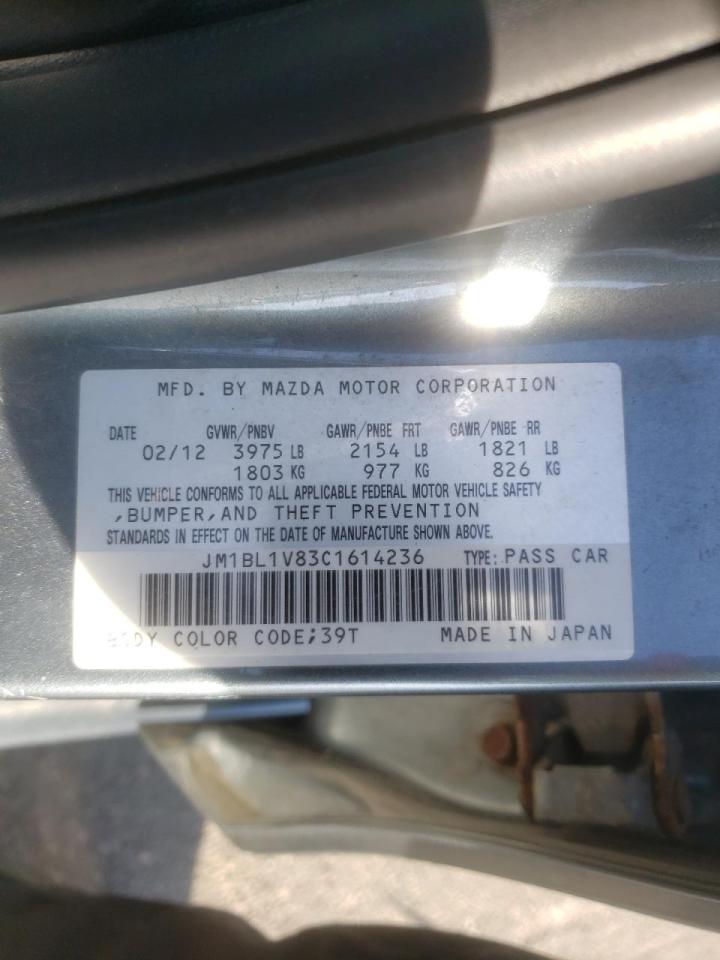 Photo 10 from auction – 2012 MAZDA 3 I with VIN JM1BL1V83C1614236