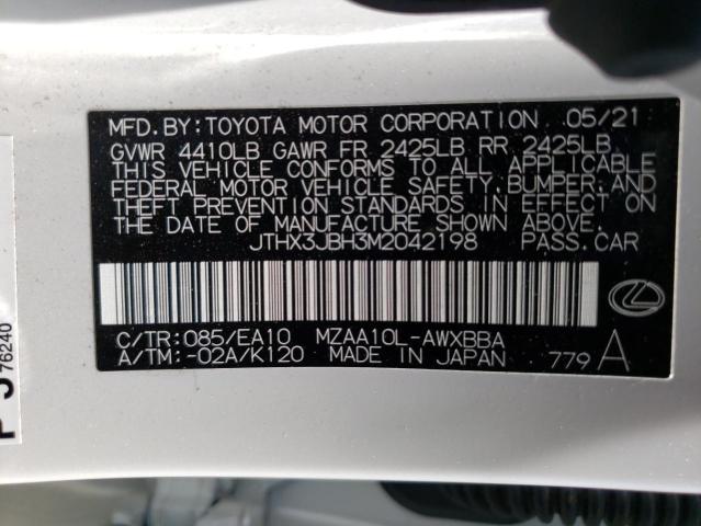 Photo 10 from auction – 2021 LEXUS UX 200 with VIN JTHX3JBH3M2042198