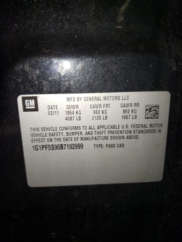 Photo 10 from auction – 2011 CHEVROLET CRUZE LT with VIN 1G1PF5S96B7192999