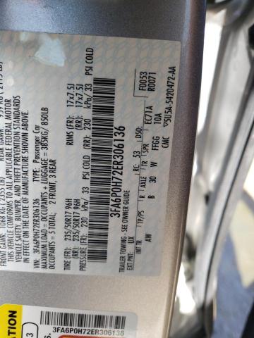Photo 10 from auction – 2014 FORD FUSION SE with VIN 3FA6P0H72ER306136
