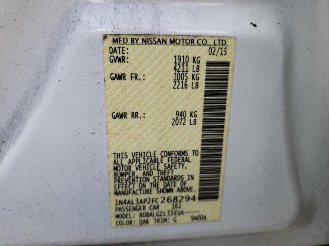 Photo 10 from auction – 2015 NISSAN ALTIMA 2.5 with VIN 1N4AL3AP2FC268294