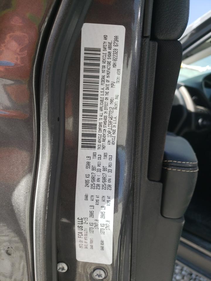 Photo 10 from auction – 2015 JEEP CHEROKEE with VIN 1C4PJLCS0FW677212