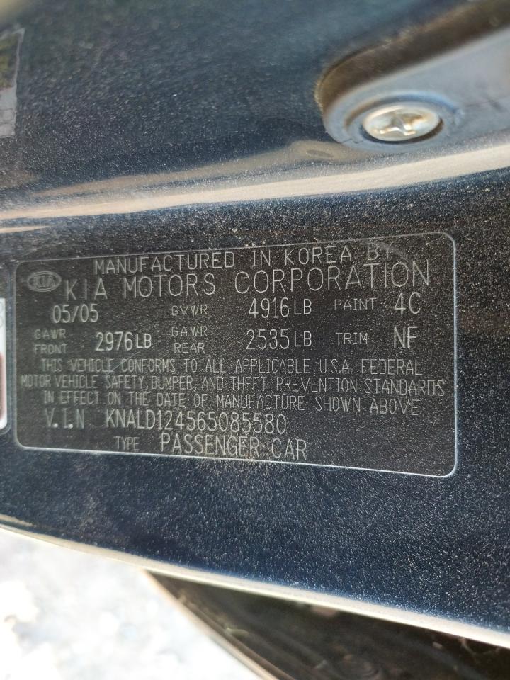 Photo 10 from auction – 2006 KIA AMANTI with VIN KNALD124565085580