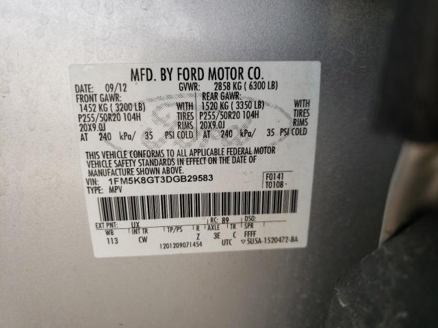 Photo 10 from auction – 2013 FORD EXPLORER S with VIN 1FM5K8GT3DGB29583