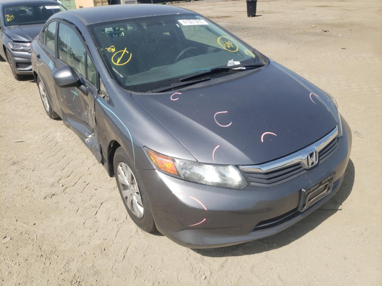 HONDA CIVIC LX 2012 with VIN 19XFB2F52CE362748 - Photo from auction