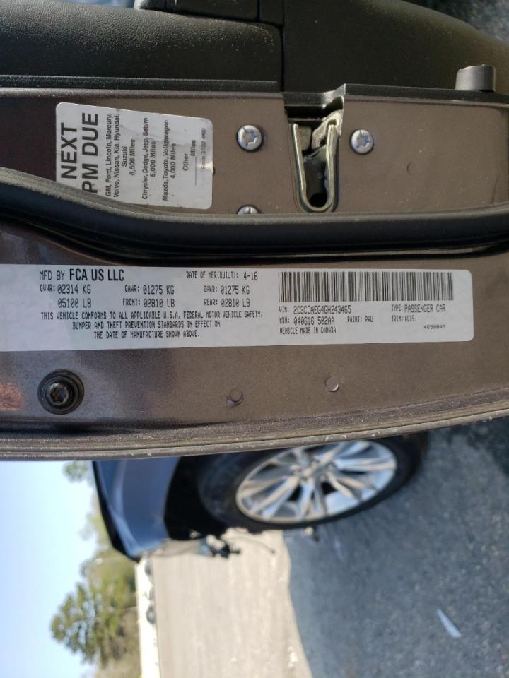 Photo 10 from auction – 2016 CHRYSLER 300C with VIN 2C3CCAEG4GH243465