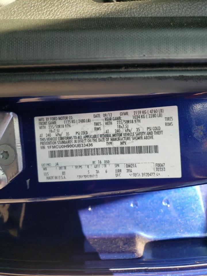 Photo 10 from auction – 2013 FORD ESCAPE SEL with VIN 1FMCU0H90DUB33436
