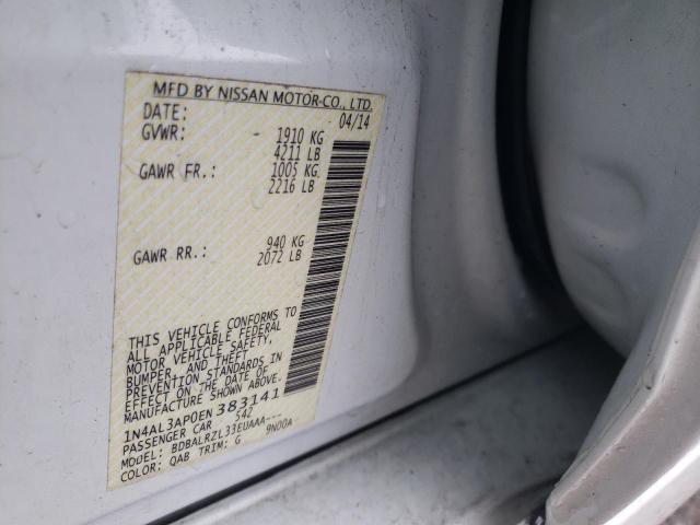 Photo 10 from auction – 2014 NISSAN ALTIMA 2.5 with VIN 1N4AL3AP0EN383141