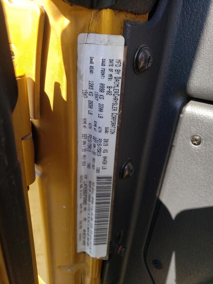 Photo 10 from auction – 2003 JEEP WRANGLER C with VIN 1J4FA39S63P309085
