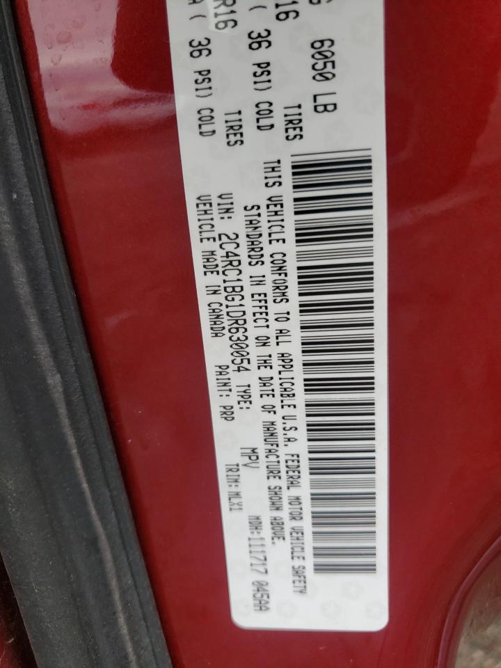 Photo 10 from auction – 2013 CHRYSLER TOWN & COU with VIN 2C4RC1BG1DR630054