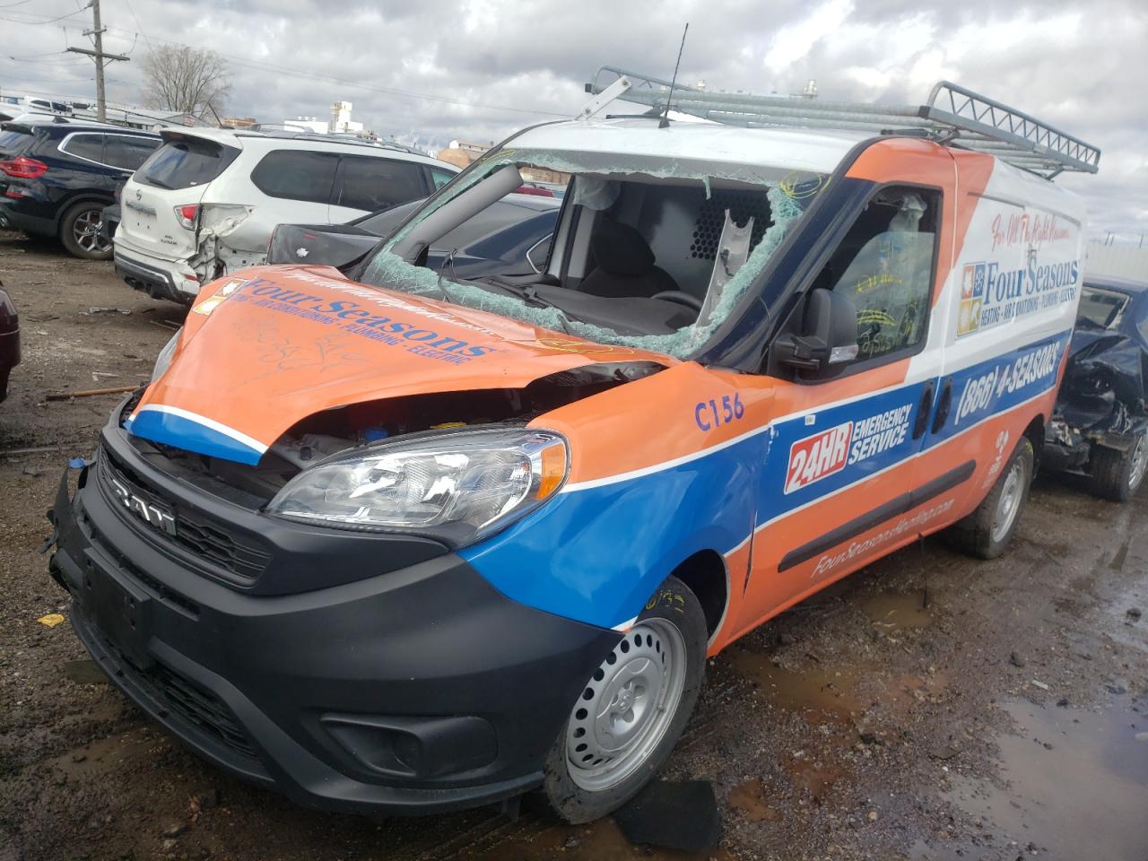 Photo 2 from auction – 2021 RAM PROMASTER with VIN ZFBHRFAB7M6T80648