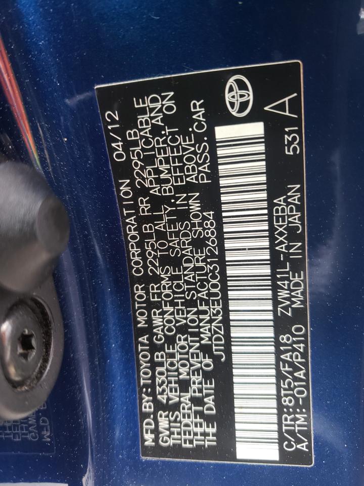Photo 10 from auction – 2012 TOYOTA PRIUS V with VIN JTDZN3EU0C3126884