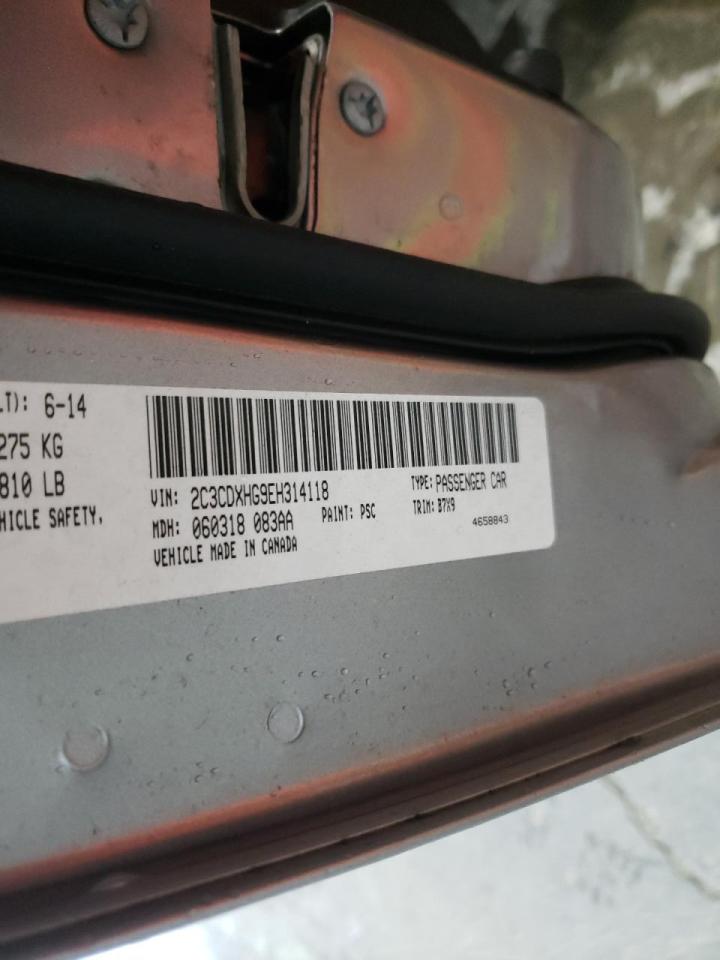 Photo 10 from auction – 2014 DODGE CHARGER SX with VIN 2C3CDXHG9EH314118