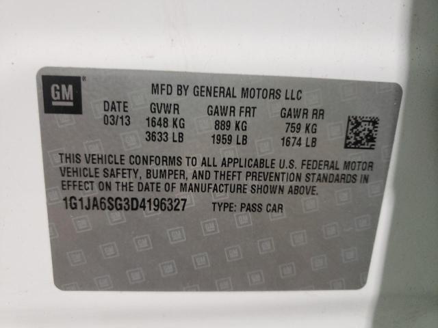 Photo 10 from auction – 2013 CHEVROLET SONIC LS with VIN 1G1JA6SG3D4196327