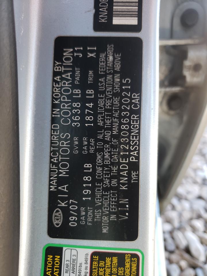 Photo 10 from auction – 2008 KIA RIO BASE with VIN KNADE123086320215