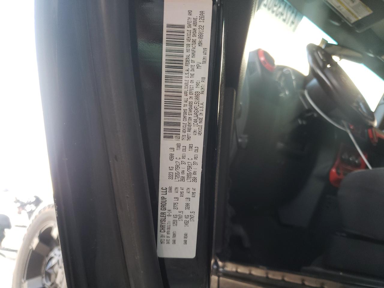 Photo 10 from auction – 2015 JEEP WRANGLER S with VIN 1C4AJWAGXFL510069