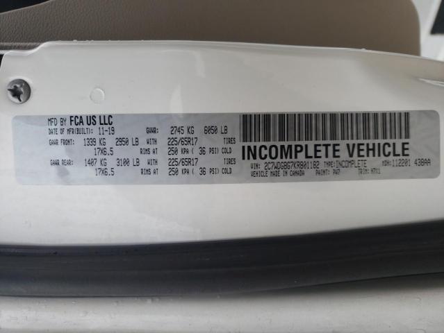 Photo 5 from auction – 2019 DODGE GRAND CARA with VIN 2C7WDGBG7KR801182