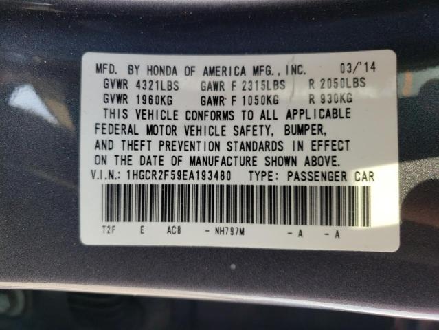 Photo 10 from auction – 2014 HONDA ACCORD SPO with VIN 1HGCR2F59EA193480
