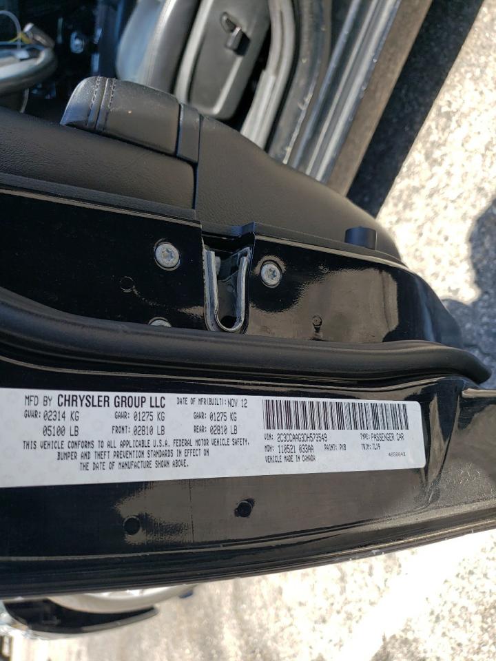 Photo 10 from auction – 2013 CHRYSLER 300 with VIN 2C3CCAAG3DH573549
