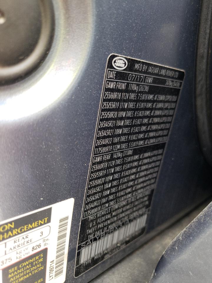 Photo 10 from auction – 2018 LAND ROVER RANGE ROVE with VIN SALYB2RX3JA709714