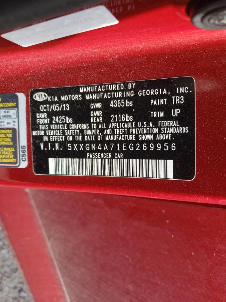 Photo 10 from auction – 2014 KIA OPTIMA EX with VIN 5XXGN4A71EG269956