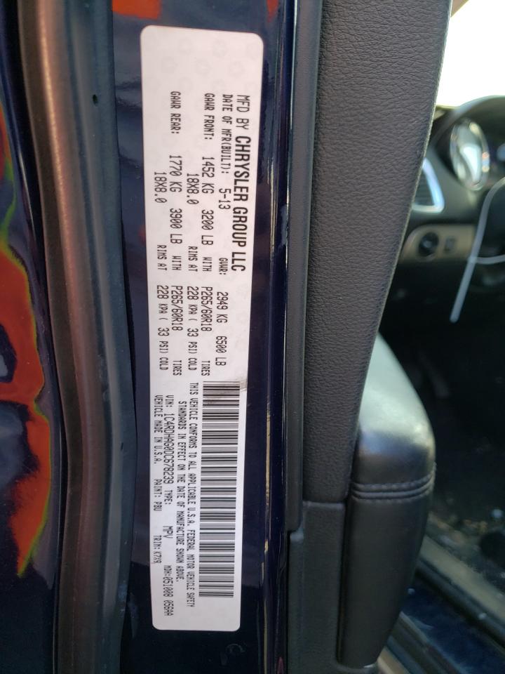 Photo 10 from auction – 2013 DODGE DURANGO SX with VIN 1C4RDHAG0DC678239