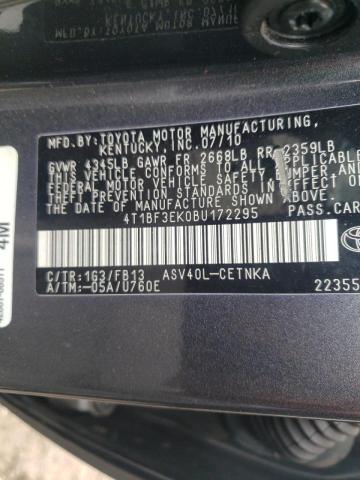 Photo 10 from auction – 2011 TOYOTA CAMRY BASE with VIN 4T1BF3EK0BU172295