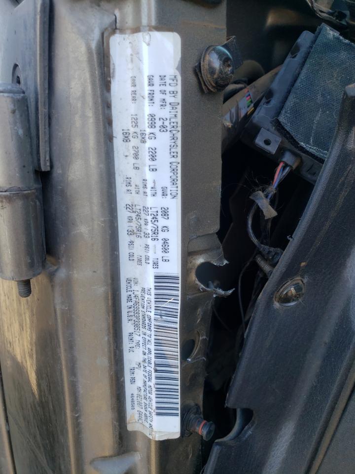 Photo 10 from auction – 2003 JEEP WRANGLER / with VIN 1J4FA69S93P338517