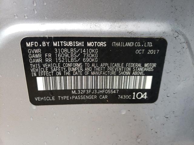Photo 10 from auction – 2018 MITSUBISHI MIRAGE G4 with VIN ML32F3FJ3JHF05547