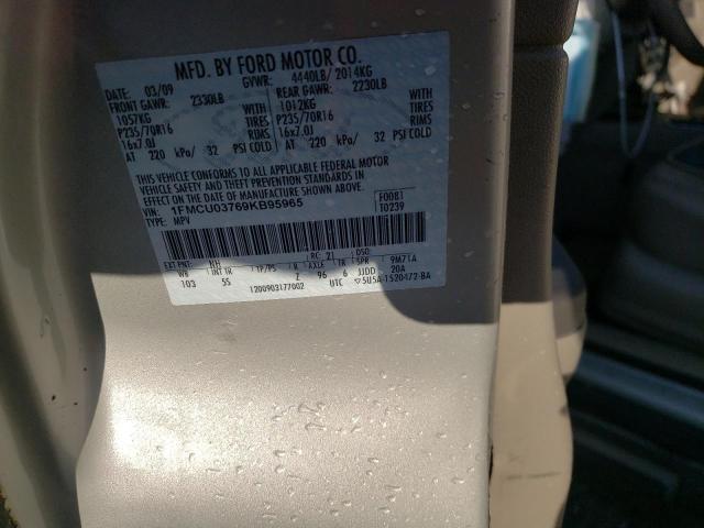 Photo 10 from auction – 2009 FORD ESCAPE XLT with VIN 1FMCU03769KB95965