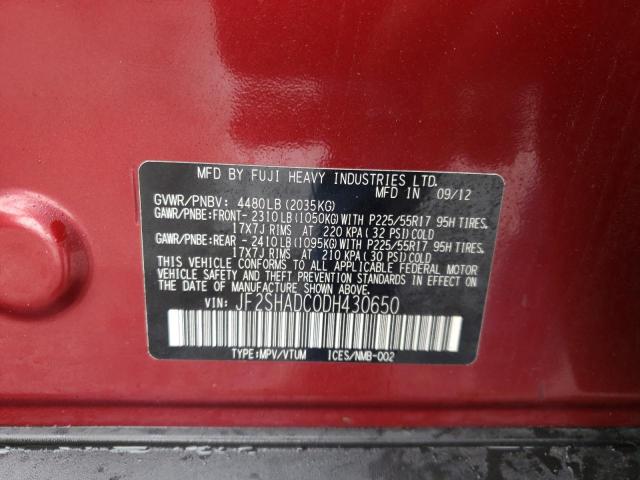 Photo 10 from auction – 2013 SUBARU FORESTER 2 with VIN JF2SHADC0DH430650