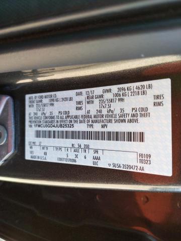 Photo 10 from auction – 2018 FORD ESCAPE SE with VIN 1FMCU0GD4JUB25325