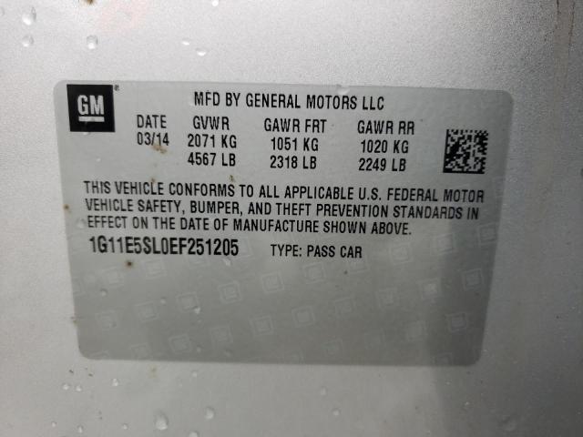 Photo 10 from auction – 2014 CHEVROLET MALIBU 2LT with VIN 1G11E5SL0EF251205