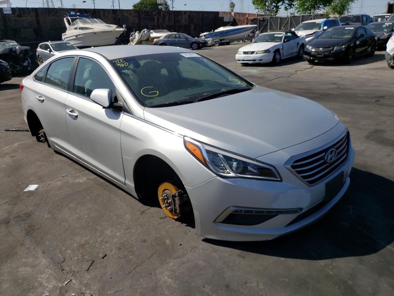 HYUNDAI SONATA SE 2015 with VIN 5NPE24AF0FH012235 - Photo from auction