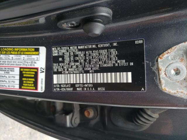 Photo 10 from auction – 2009 TOYOTA VENZA with VIN 4T3BK11A79U007715