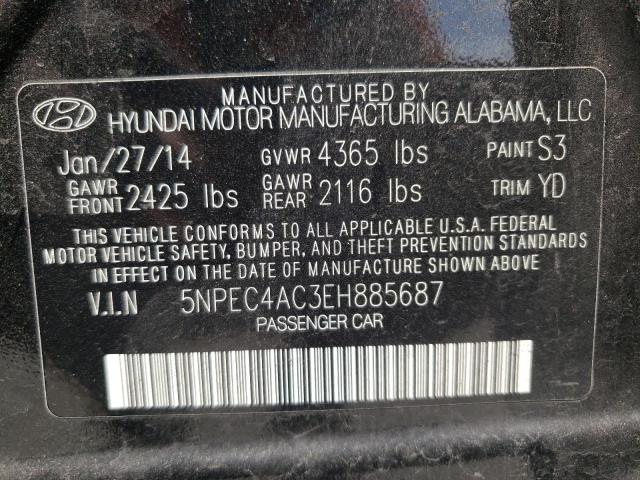 Photo 10 from auction – 2014 HYUNDAI SONATA SE with VIN 5NPEC4AC3EH885687