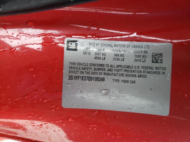 Photo 10 from auction – 2013 CHEVROLET CAMARO LT with VIN 2G1FF1E37D9108346