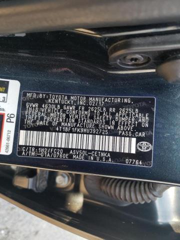 Photo 10 from auction – 2017 TOYOTA CAMRY LE with VIN 4T1BF1FK9HU392725
