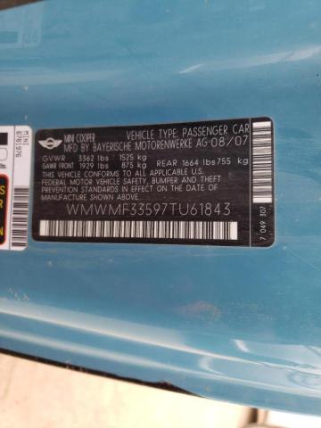 Photo 10 from auction – 2007 MINI COOPER with VIN WMWMF33597TU61843